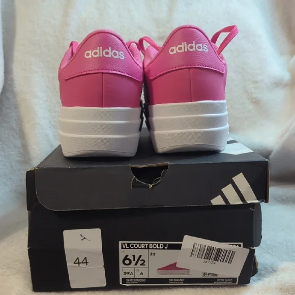 Adidas Women's Vibrant Pink Platform Sneakers - Picture 4 of 4